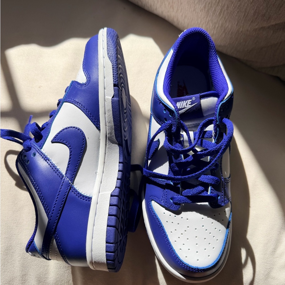 New w/o box Nike Kids Blue and White dunks size 6Y